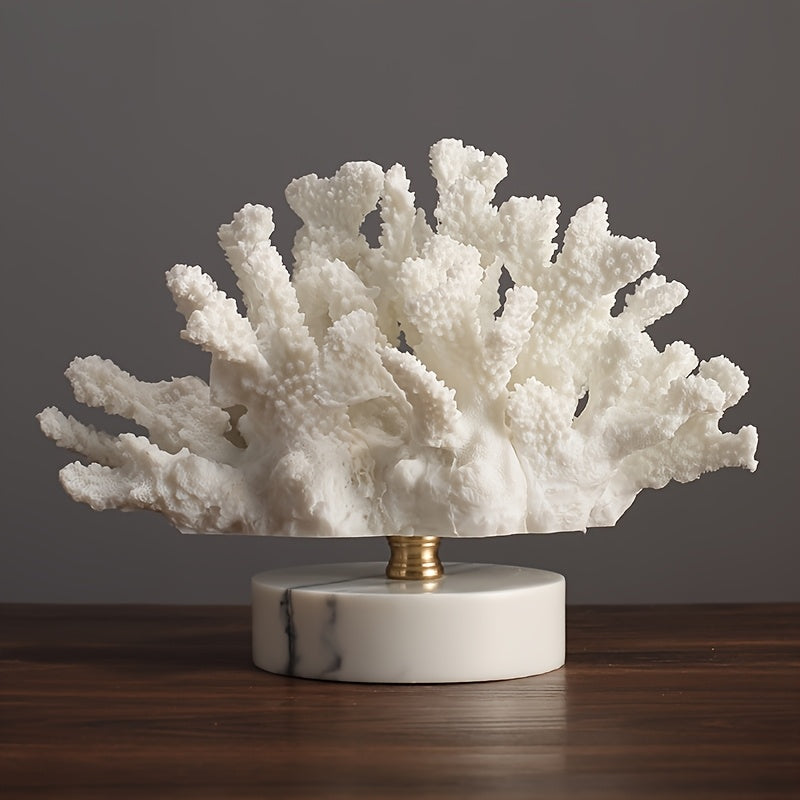 Coral artificial de resina decorativa - Adorno de coral falso realista, artesanía de arrecife de coral oceánico, decoración para hogar, oficina y temática costera
