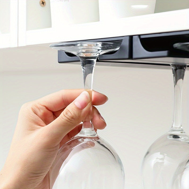 4-Pack Cocina Sala de estar Punzón-Libre Vaso de vino tinto Estante Plástico Invertido Estante Hogar Alto-Pie Vaso de vino Colgante Estante de exhibición