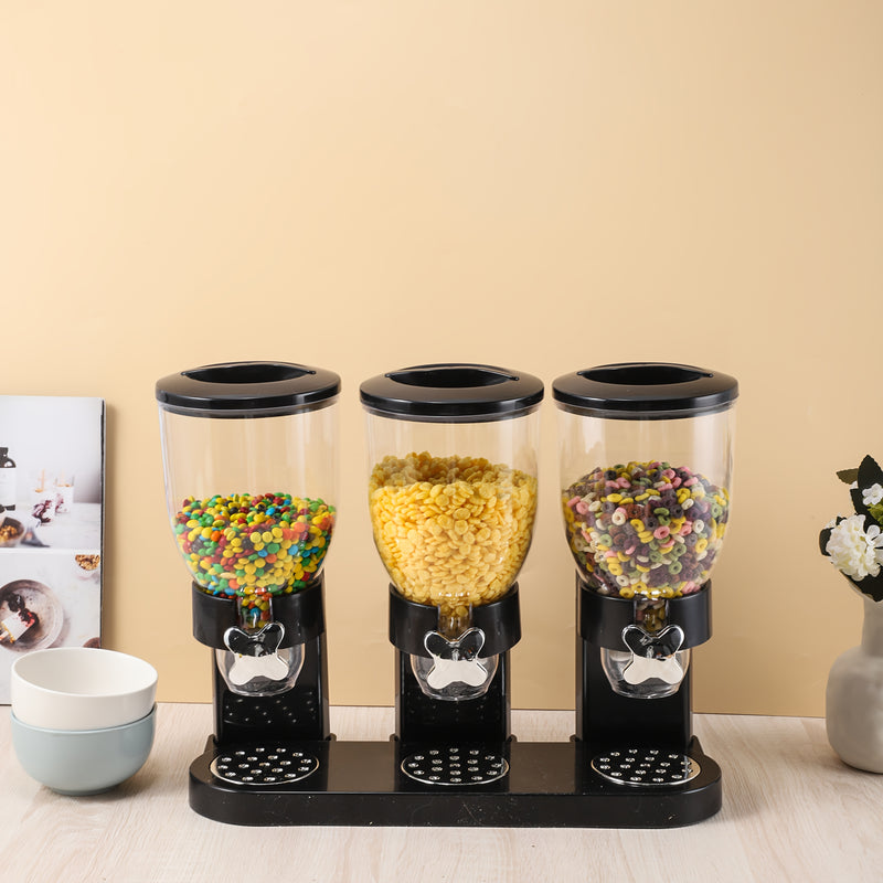 Calienta tu Cocina: Dispensador de 3 Compartimentos para Granos y Dulces