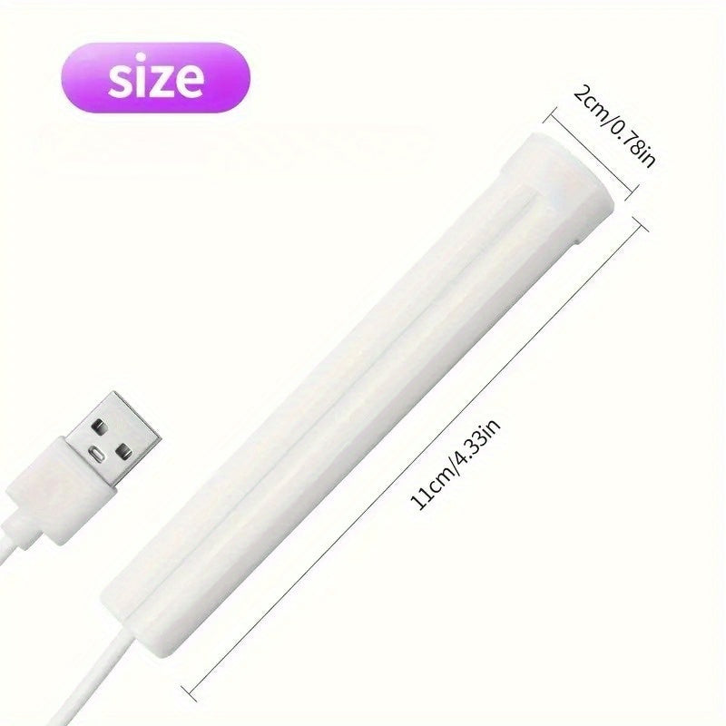 1pc Luz de Uñas Portátil Blanca (Tres Luces) / Rosa - Mini Limpiaúñas Rápido Secado, Modelo Concentrado con Enchufe, Cortaúñas Pequeño y Ligero