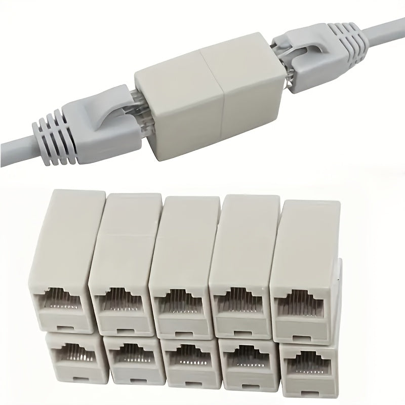 1 pieza/2 piezas/3 piezas/6 piezas/8 piezas conectores Ethernet, adaptador Ethernet recto de doble cabeza, conector Ethernet, extensión de cable Ethernet