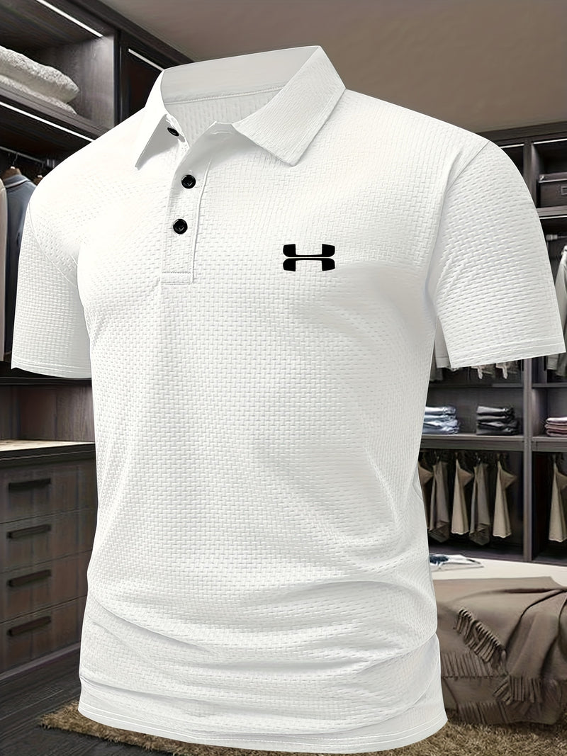 Camiseta cómoda para hombre con estampado doble C reverso, transpirable, casual
