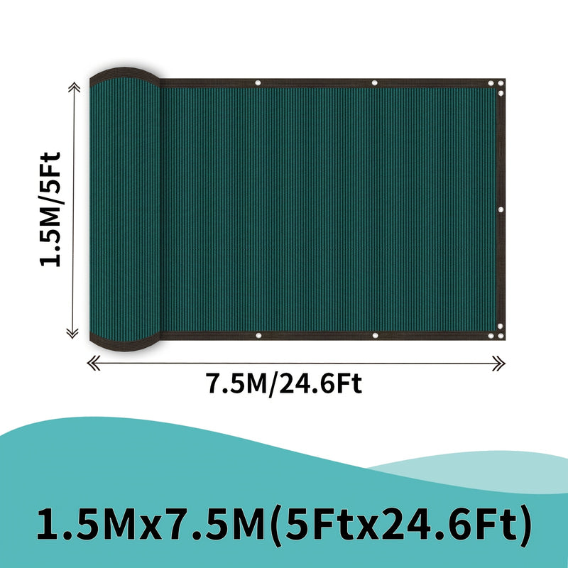 1 pieza, Pantalla de Privacidad para Jardín, Cubierta de Sombra Resistente para Vallas, Adecuada para Paredes, Patio y Jardín, Incluye Cintas Adhesivas (152.4 cm × 15.24 metros, Verde Oscuro)