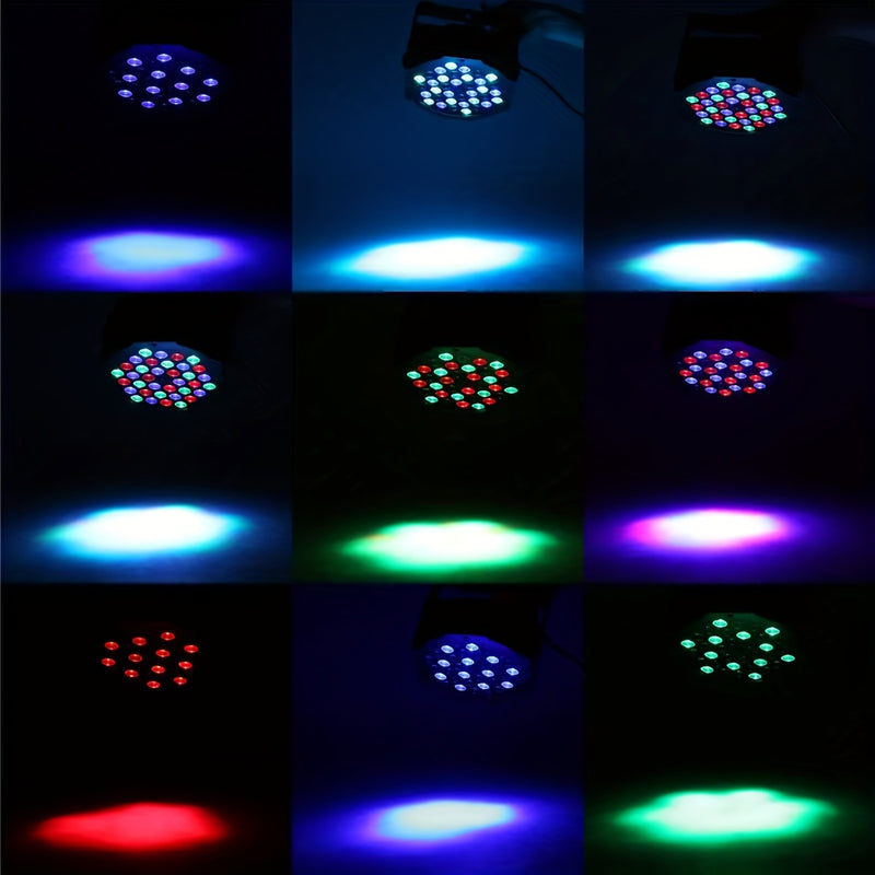 Luz escénica LED RGB YIIXUYO con 36 LED, control remoto y DMX, activación por sonido, modo automático, para bodas, cumpleaños, Navidad, shows musicales y fiestas, luz par LED brillante con cambio de color y efecto estroboscópico