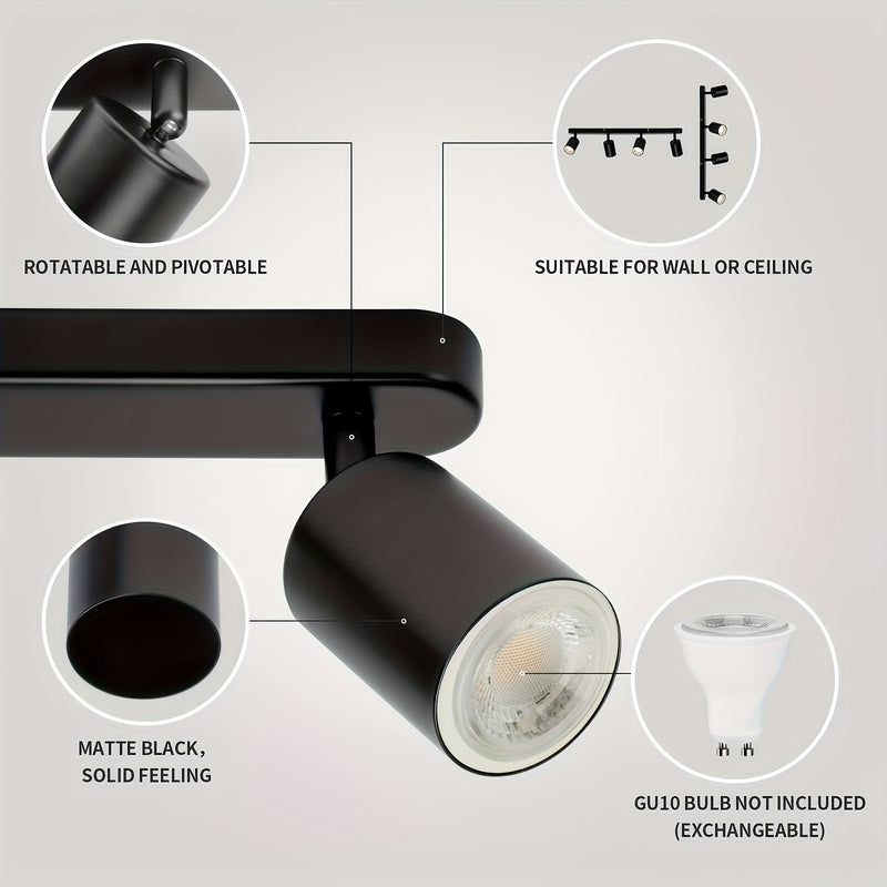 1pc Foco de Techo Industrial Negro Elegante - Aplique de Luz Colgante Metálico Moderno para Restaurantes, Cafeterías, Hoteles y Decoración del Hogar - Diseño de Montaje Semi-Encastrado Fácil de Instalar para Comedor, Cocina, Dormitorio, Sala de Estar (Bo