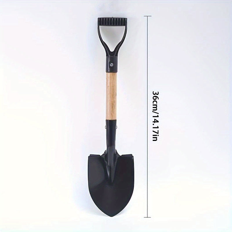 1 pieza de pala de jardín con mango de madera de 14,5" (37,36"), ideal para pequeñas tareas de plantación y jardinería, herramienta de jardinería con mango ergonómico y resistente.