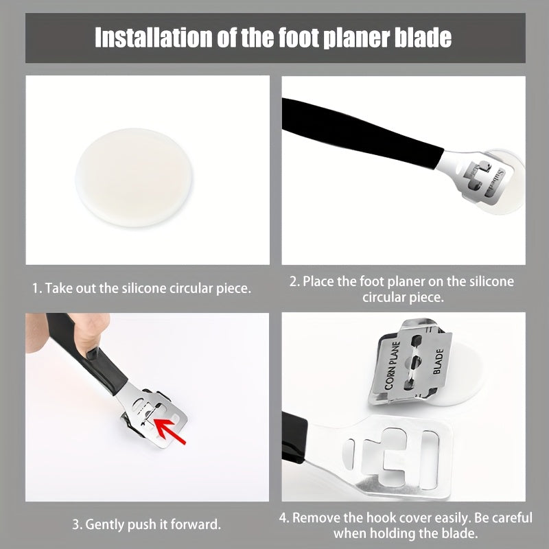 Juego de Cuidado del Pie de 8 piezas, Perfecto para Eliminar Piel Muerta y Herramienta Profesional de Pedicura, Dispositivo de Exfoliación Manual - Herramientas Seguras y Eficientes para el Cuidado del Pie Ideales para Uso en Casa