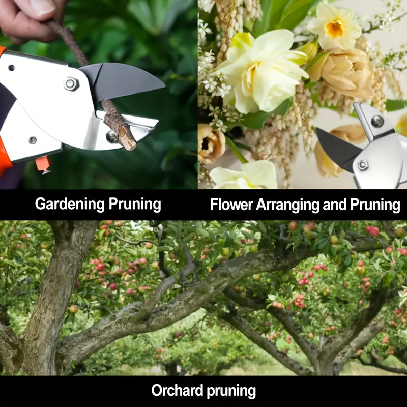 1 pieza de Tijeras de Podar para Jardín de Alta Eficiencia con Hoja Recubierta de Teflón SK-5, Diseño Ergonómico para Árboles y Plantas, Tijeras de Corte Resistentes para Jardinaje, Mango Gomado Rojo, Herramienta de Corte Suave para Prevenir Daños en Ram