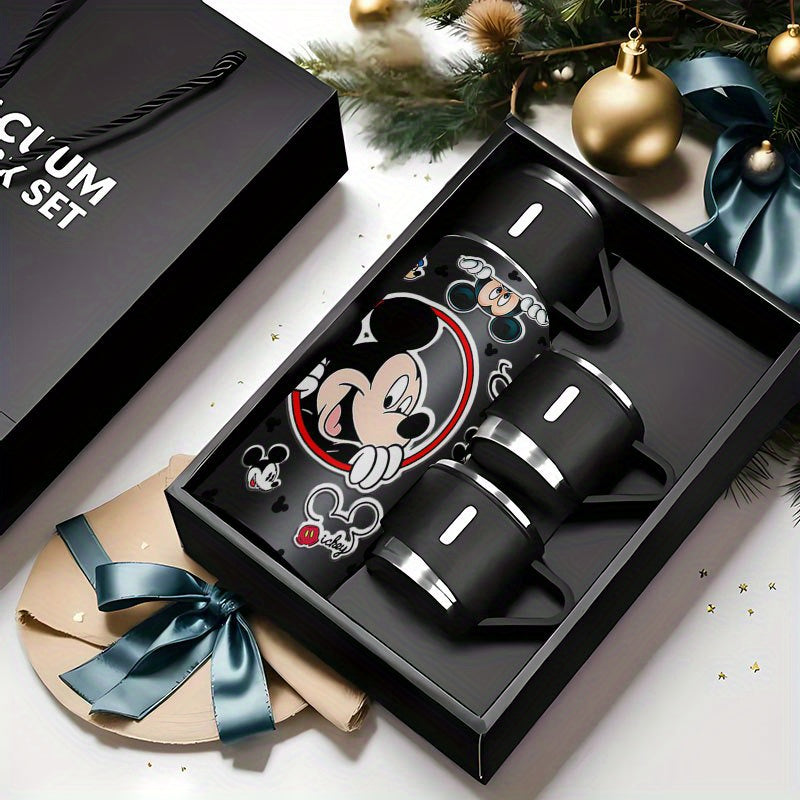 Juego de tazas térmicas Disney de 16.9 oz con diseño de Mickey Mouse en acero inoxidable y caja de regalo, reutilizable, ideal para ciclismo, oficina, escuela y viajes