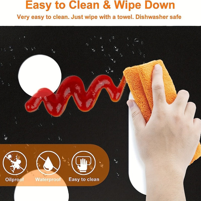 1pc Cubierta para Estufa, Protectores de Tejado de Estufa para Estufa de Gas Reutilizables, Cubiertas para Quemadores de Estufa de Gas, Forro Antiadherente Compatible con Estufa de Gas Samsung, Protector de Estufa Lavable para Mantener la Estufa Limpia,