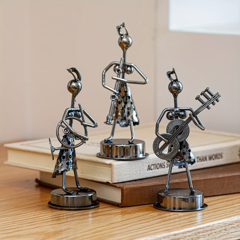 Conjunto de 8 Piezas de Hierro Musical Creativo para Hombres, Banda y Decoraciones del Hogar