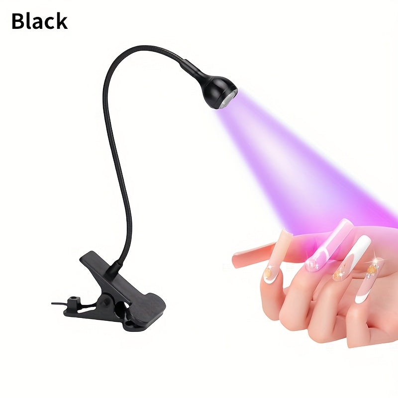 Lámpara de uñas LED mini portátil con temporizador digital - Recargable por USB, lámpara de curado de gel portátil, adecuada para manicura en casa y salón DIY