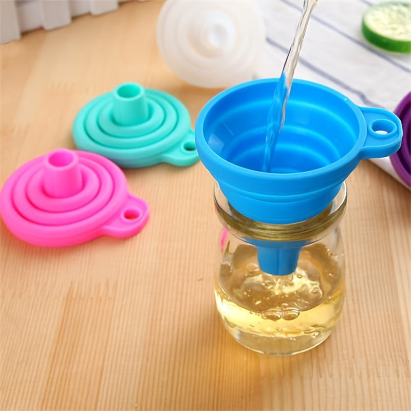 1/6pcs Embudos Plegables con Múltiples Diámetros, Aplicables a Suministros de Cocina