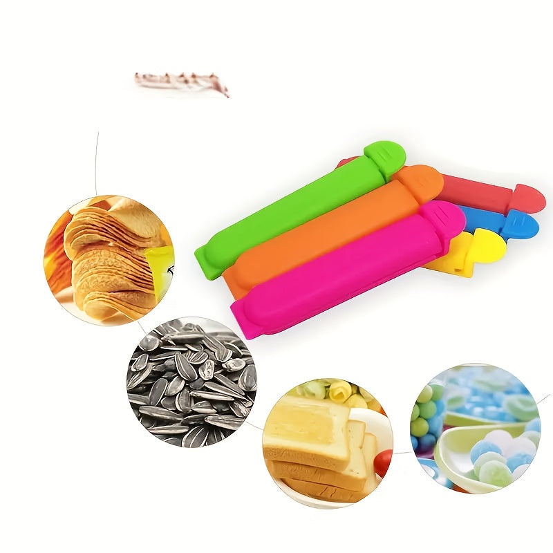 Selladores de plástico coloridos para alimentos: mantén tus snacks frescos y secos, perfectos para almacenamiento en la cocina