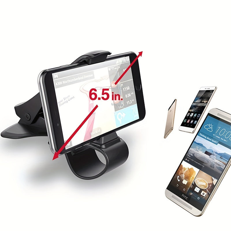 Soporte para teléfono para salpicadero de coche y consola central - Soporte de navegación estilo HUD | Soporte de montaje para vehículo para una conducción segura | Soporte para teléfono móvil para automóvil