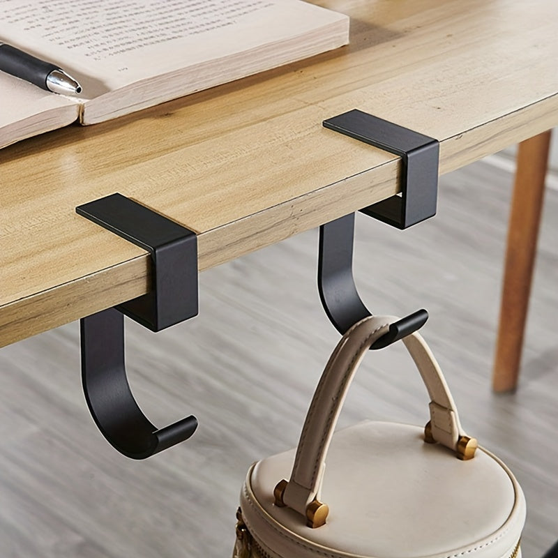 1pc Soporte De Bolsa En Forma De 5 Para Escritorio, Gancho De Bolsa Para Mesa, Gancho Removible No Pegajoso, Gancho Desmontable Y Móvil, De Regreso A La Escuela