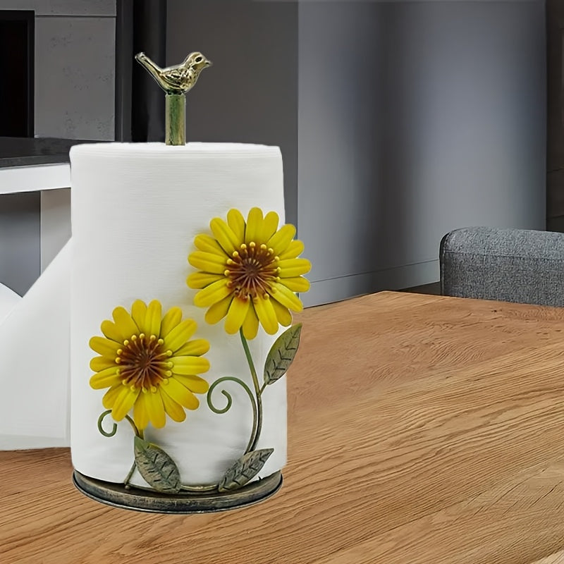 Un Porta-Paños con Diseño de Girasol, una Estilosa y Robusta Caja de Almacenamiento de Papel para Uso Doméstico, Adecuada para la Cocina y el Baño, que Sirve como Caja de Almacenamiento y Decoración para el Hogar.