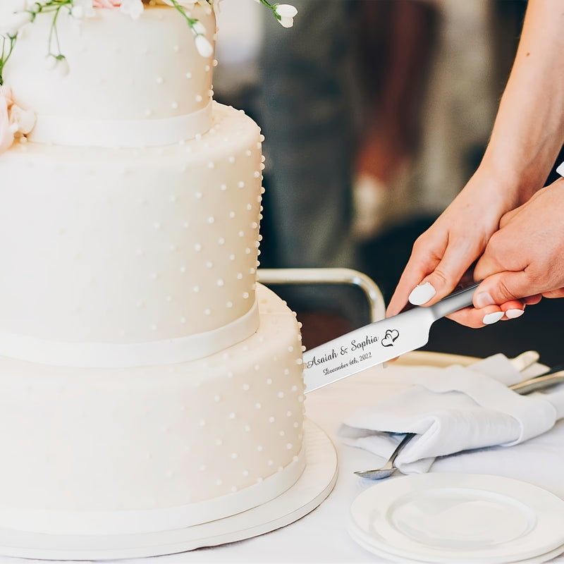 Juego de Cubiertos para Pastel de Acero Inoxidable Personalizado y Único de 2 Piezas, Cubertería Personalizada para Bodas, Cumpleaños, Aniversarios, Ceremonias de Graduación, Despedidas de Soltero, Recuerdos de Boda, Acción de Gracias, Día del Padre, Día