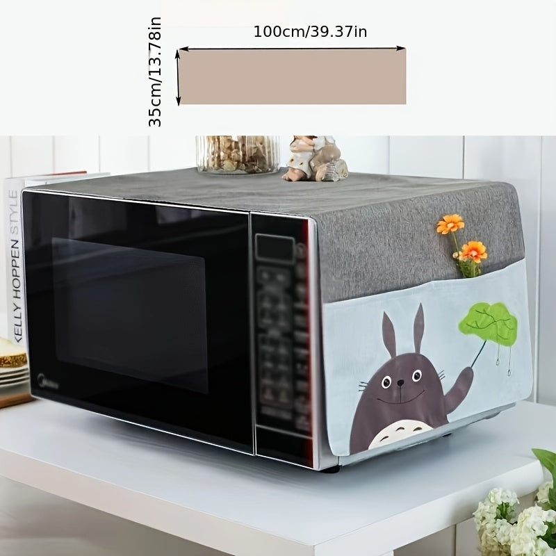 Fundas Protectora Antipolvo para Horno y Microondas Universal, Tela Engrosada 35*100cm