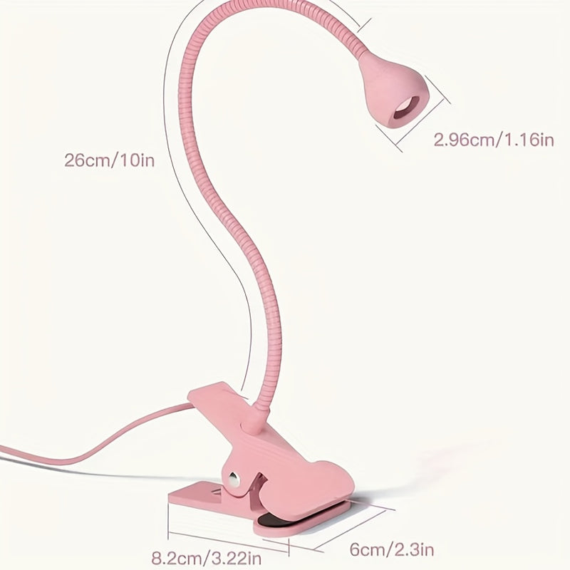 Lámpara de uñas LED alimentada por USB - Luz de curado morada con pinza ajustable, diseño compacto para manicura y pedicura, ideal para arte de uñas y uso en salón, lámpara de uñas para uñas, equipo de salón, herramienta de belleza elegante, lámpara de p