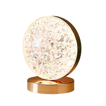 Lámpara Táctil Efecto Cristal Mesa De Noche Recargable LAIPARA-2