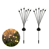 Luces de Hadas Luciérnagas x2 LED Jardín Panel Solar 6 Luces Impermeables C2003