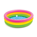 Piscina Inflable Redonda 3 Aros + Base Acolchada Infantil NP