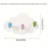 Ganchos adhesivos para pared con diseño de nube y luna, fáciles de instalar y duraderos, ideales para decoración de habitaciones infantiles y fiestas, perfectos para toallas, abrigos, llaves y colgadores