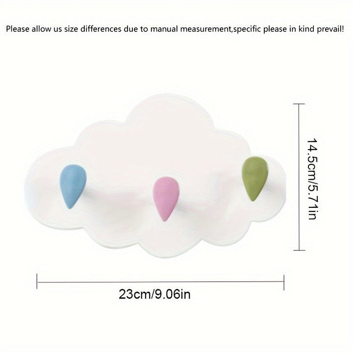 Ganchos adhesivos para pared con diseño de nube y luna, fáciles de instalar y duraderos, ideales para decoración de habitaciones infantiles y fiestas, perfectos para toallas, abrigos, llaves y colgadores