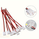 Paquete de 5/10, Tira LED sin Soldadura con Conectores Snap-On y Clips de 8mm