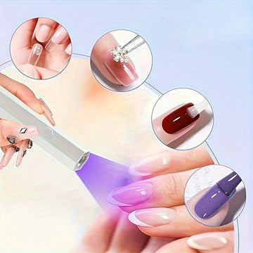 Linterna portátil mini para uñas con pantalla digital, compacta y fácil de llevar, perfecta para manicuras en casa. Regalo ideal durante 5 días festivos importantes: Navidad, Halloween, Pascua, San Valentín y Acción de Gracias