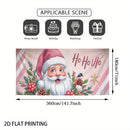Banner de puerta 2D, 1 unidad, decoración navideña Santa Rosa, poliéster, ideal para regreso a clases, fiesta hawaiana, Halloween, fondo decorativo para habitaciones y jardín exterior