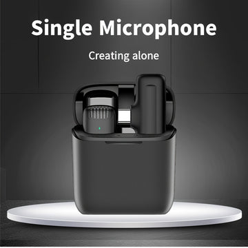 Micrófono de solapa inalámbrico de alta calidad, reducción inteligente de ruido, enchufar y usar, interfaz Tipo-C, adecuado para la mayoría de los dispositivos principales, como teléfonos móviles, computadoras, Vlogs, Facebook, Youtube, ideal para grabac