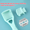 2 Piezas de Raspador y Recortador de Pies Resistente - Herramienta Manual para Pedicura con Agarre Antideslizante, Sin Electricidad/Batería - Para Hogar o Salón, Uñas Encarnadas (Beige Claro) - Regalo Ideal para Cuidado de Uñas, Esenciales de Pedicura, B