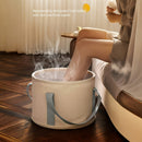 Baño de pies plegable y portátil de lujo - 5 capas de película de aluminio aislante, bañera profunda para baños de burbujas, no necesita electricidad, ideal para hombres y mujeres en otoño/invierno, baño de pies, relajación estacional, diseño elegante, c