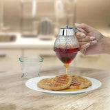 Dispensador de Miel con Estante - Organizador de Cocina Duradero para Jarabes, Salsas y Condimentos - Boquilla Fácil de Verter y Diseño Ahorrador de Espacio para Hogar y Restaurante, Material Transparente, Artesanía Funcional