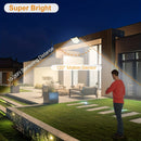 Lámparas solares exteriores, 106 luces solares exteriores con sensor de movimiento, ángulo de iluminación de 120°, luz solar de pared para jardín con cable de 16.5 pies