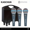 Conjunto de Micrófonos para Conciertos Familiares de Tres Piezas KASCHUN BT58a para Canto en Vivo al Aire Libre Micrófono Dinámico
