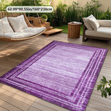 Alfombra de Exterior Golden Diamond Velvet + 800g/m² con Revestimiento de Punto Suave, Diseño Degradado en Morado, Estilo Moderno, Decoración para el Hogar, Ideal para Patio, Camping y Picnic, Perfecta para Primavera y Verano, Disponible en Varios Tamaño