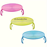 Plato de plástico para microondas 4 en 1 con rejilla de enfriamiento y tapas apilables - Diseño duradero y fácil de limpiar para un calentamiento uniforme, perfecto para pollo y más, artículos esenciales de cocina | Utensilios de cocina vibrantes | Plást