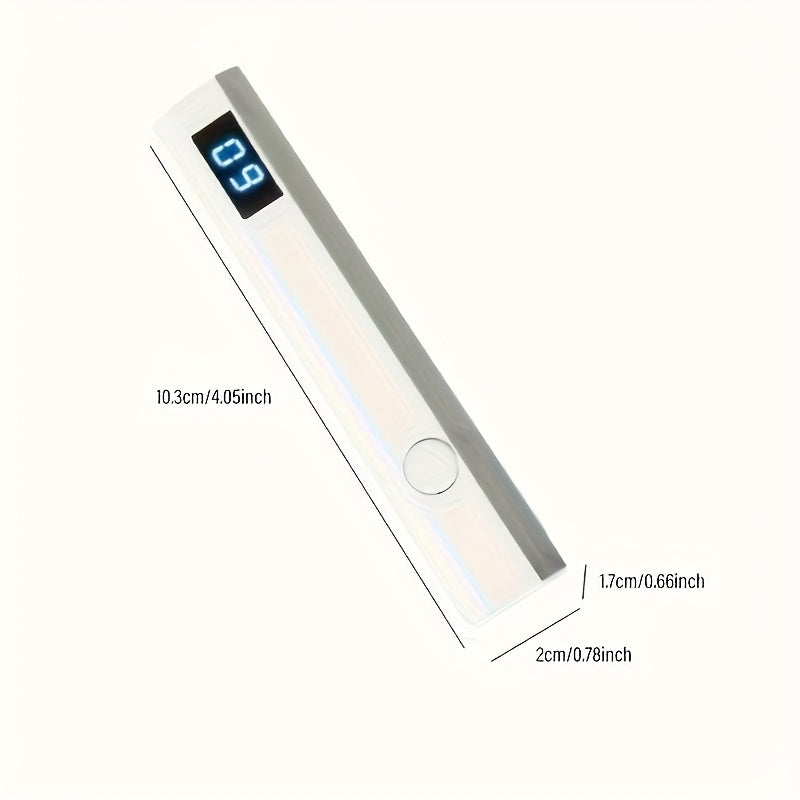 Lámpara de curado de esmalte de uñas en gel portátil y miniatura con pantalla digital - Inalámbrica rápida, carga USB (batería de litio), lámpara de uñas compacta para manicura en casa y viajes, regalo ideal, pantalla LCD, cuidado de uñas conveniente, lu