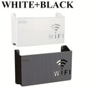 2 piezas de caja de almacenamiento para router WiFi con diseño de doble banda, soporte de 4K y puertos de red Ethernet de doble gigabit - Organizador de pared para sala de estar, dormitorio, oficina en casa - Material PP duradero, router para Internet en
