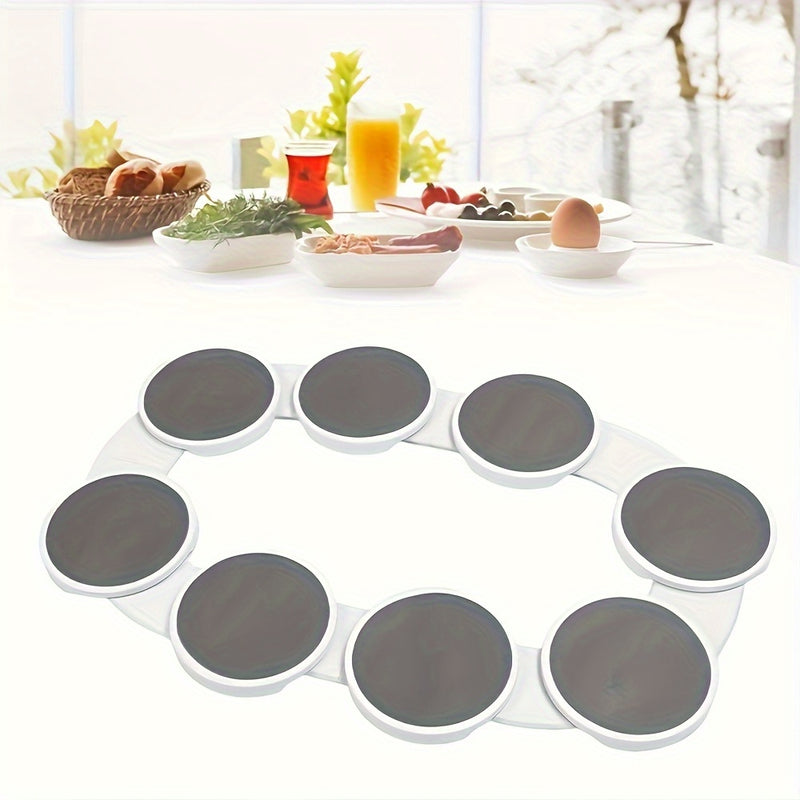 8 bandejas Susan Perezoso Giratorio Mesa de Comedor bandeja, diseño deslizante mesa Giratorio bandeja de servicio, adecuado para mesas rectangulares o redondas, bandeja giratoria de cocina reutilizable, perfecto para fiestas, reuniones familiares