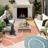 Alfombra de Exterior Ultra Suave y Antideslizante con Estilo Francés en Tono Crema, 853g/m², Decoración Elegante para Camping o Restaurantes - Adecuada para Playroom Floral, Lavable a Máquina