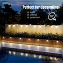 Paquete de 4 Luces Solares para Terraza, Luces Solares para Valla, Luces Exteriores IP44 para Patio, Luces Solares con Energía Solar, Luz Solar para Escalones al Aire Libre, Iluminación Solar para Vallas y Escaleras en Cercas, Pasos, Patios, Terrazas, Ja