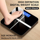 Balanza digital de alta definición, capacidad de 396 lb, pantalla LED, batería AAA no recargable, plástico, plataforma ultra ancha, conmutable KG/libra, sin batería incluida