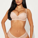 Domingo Amor Encaje Bikini Tanga - Desnudo