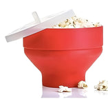 1pc Máquina de Palomitas de Silicona para Microondas Cubo de Palomitas de Silicona Plegable Tazón de Bolas de Palomitas Regalo de Navidad