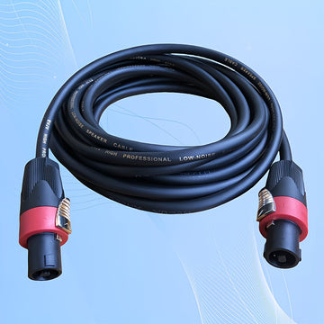 Cable de audio profesional con conectores masculinos a masculinos, Speakon a Speakon, 4 estilos de conectores, 100cm/3.28 pies o 500cm/16.4 pies, material PVC, forma redonda, modo de alimentación sin carga, no requiere batería, con cableado para instalac