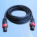 1000cm Cable de Audio Profesional con Conector Port, Incluye Connectores Speakon Macho Azul/Rojo, Adecuado para Configuraciones Sonoras Profesionales como Estudios, Actuaciones en Vivo, Celebraciones, Conciertos, etc. 1000cm/32.81ft/393.7in